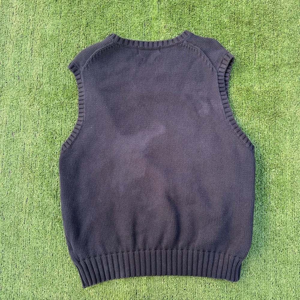 Men's Vintage Navy Polo Ralph Lauren Sweater Vest, Size Large - Picture 2 of 5